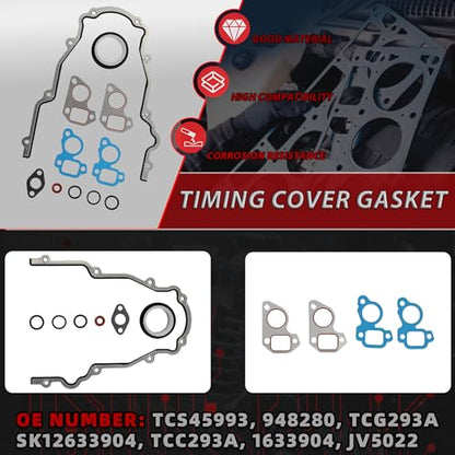 Oil Pump & Timing Chain Kit with Timing Cover Gasket - color: QH-TCK-GM5300-001