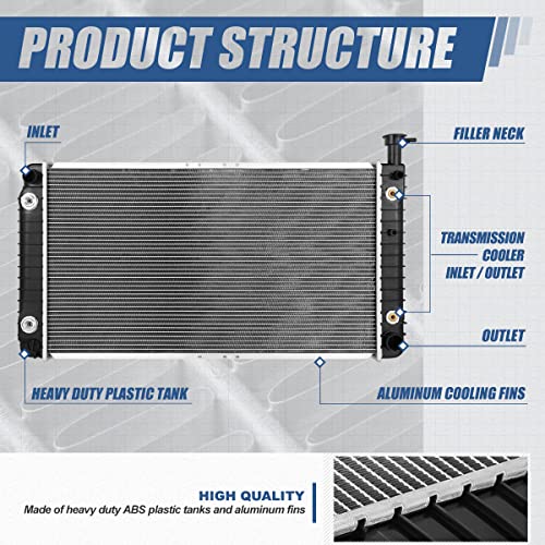 Auto Dynasty 1489 Radiator for 92-93 Chevy G10-G30 GMC G1500 G2500 G3500 - color: 92-93 Chevy G10-G30/GMC G1500-G3500