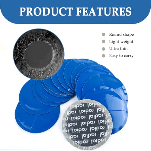 OFBAND 15PCS 79mm Car Tire Patch Kit,Round Rubber Tire Repair Patch for Fast Repair of Automotive Tire,Universal Heavy Duty Cold Patch Car Tire Repair Kit for Car Truck Motorcycle