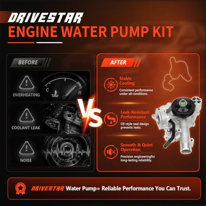 AW6341 Engine Water Pump Kit for Ram 1500 2500 3500 5.7L - size: AW6341
