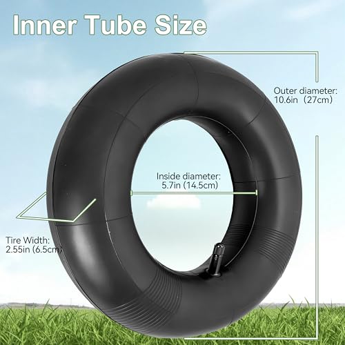 4.10/3.50-6 Tire and Inner Tube,Heavy Duty,Replacement for 4.10-6 13x4.00-6 Tire,Fit for Lawn Mower Hand Truck Wheelbarrow ATV Quad, 2 Pack - color: 4.10/3.50-6 tire＆tube 2pc