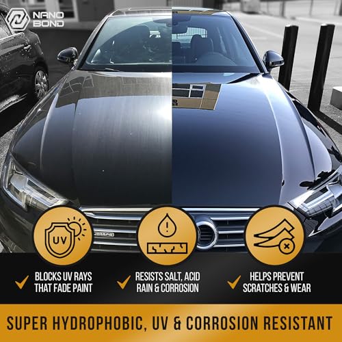 Nano Bond Ceramic Coating for Cars - 9H PRO 80% SiO2 Formula - 60ML Kit - size: 60ml Kit