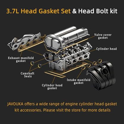 Head Gasket Set with Bolts,for Jeep Commander/Liberty/Grand Cherokee - style: for Liberty 3.7L 2005-2012