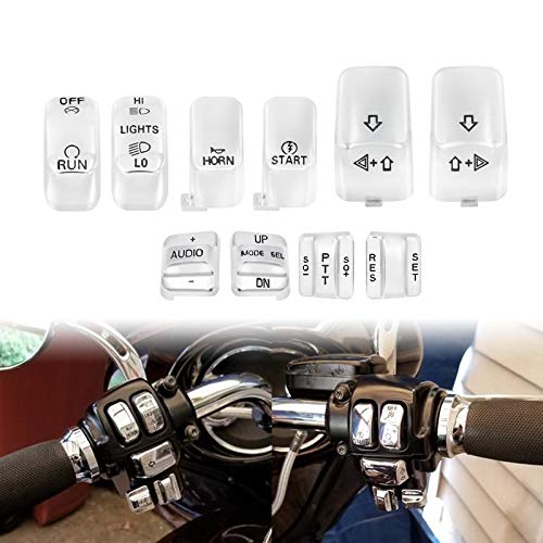 Motorcycle Hand Control Switch Housing Caps Compatible with Harley Electra Glide Road Glide Tri Glide 1996-2013