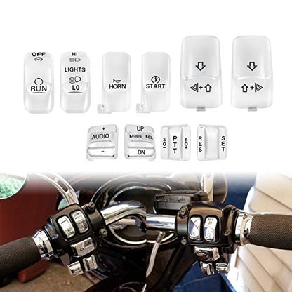 Motorcycle Hand Control Switch Housing Caps Compatible with Harley Electra Glide Road Glide Tri Glide 1996-2013