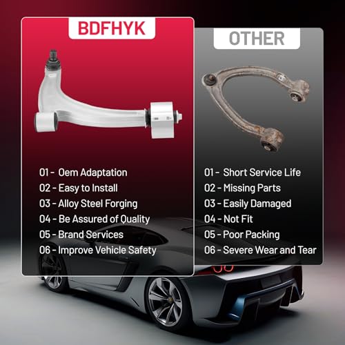 BDFHYK Front Right Lower Control Arm (Passenger Side) for Chevrolet Malibu 2004-2012, for Pontiac G6 2005-2010, for Saturn Aura 2007-2009, OE K620180, Front Right Suspension Replacement Part - size: 1 PCS
