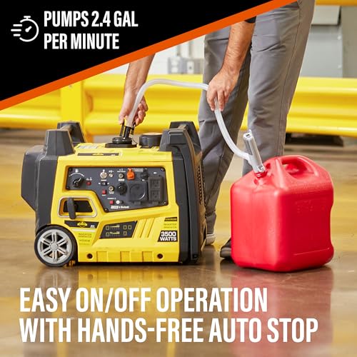 Deway Battery-Powered Stick Transfer Pump, Auto-Stop with Beep, 39 In Hose - style: Auto-Stop with Beep