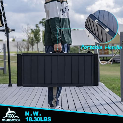 WHALEMOTOR Black Portable Wheelchair Ramp, 3FT No-sew Non-Slip Aluminum Wheelchair Ramp, Folding Portable Wheelchair Ramps for Home, Weight Capacity Up to 800 LBS, Loading Dock Plates - size: 3FT Using height 3-9"
