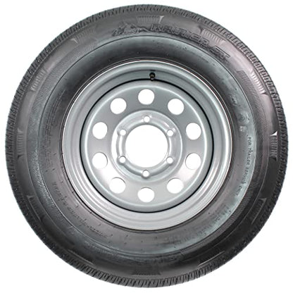 eCustomrim 2-Pack Radial Trailer Tire Rim Assembly ST225/75R15 Silver 6 Lug