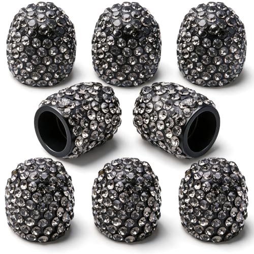 8PCS Bling Crystal Diamond Tire Stem Valve Caps, Dustproof Universal Tire Valve Stem Covers for Cars, SUV, Trucks, Bikes, Motorcycles, Bicycles (Gray) - color: Gray, size: 8 pcs
