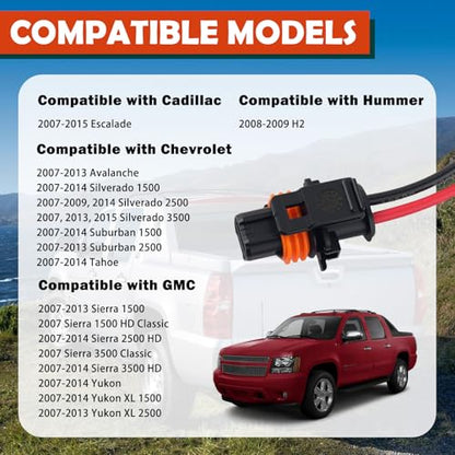 Alternator Connector Pigtail Harness OEM#25877026 with Terminals,Alternator Plug Pigtail Connector Compatible with Cadillac Chevrolet GMC,2-Pin Alternators Pigtails Connectors