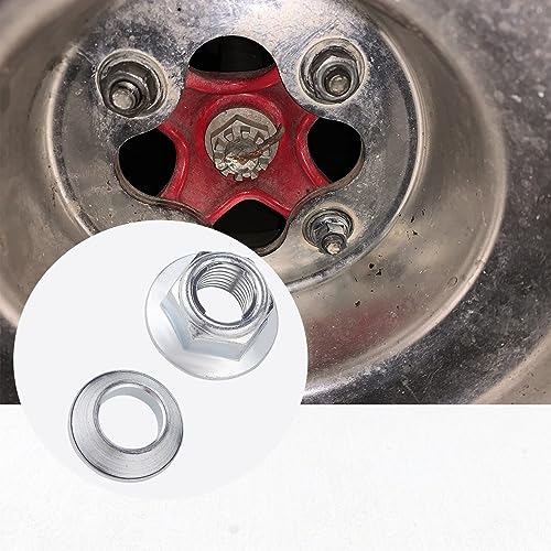 M10x1.25 ATV Locking Lug Nuts Set for Yamaha Blaster Banshee Raptor Warrior YFZ450 YFZ660 Kawasaki 400 Suzuki 400 - style: 8x M10 Flange Lug Nuts and 8X special tapered adaptors