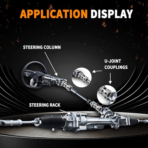 1" DD x 1" DD Chrome Steering Universal Joint Single U Joint Shaft,Total Length: 83mm (3-1/4")