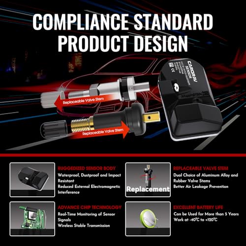 TPMS Sensor Mazda Abarth, 315MHz Tire Pressure Monitoring Sensor, 4 Pack - size: BHA437140