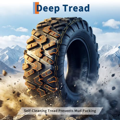 27x11x14 ATV UTV Tires, 27 11 14 All-Terrain Tires,A102, 27x11-14 UTV ATV Tire for Off-Road, Mud, Dirt, Sand, Street Trail, 6PR Tubeless,2 Pack - size: 27X11-14, style: Pattern D