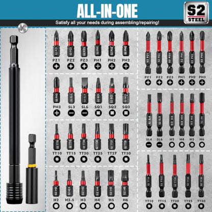 80PCS Magnetic Impac Nut Driver Set, Metric & SAE Socket Set, Storage Box - size: 80-Piece