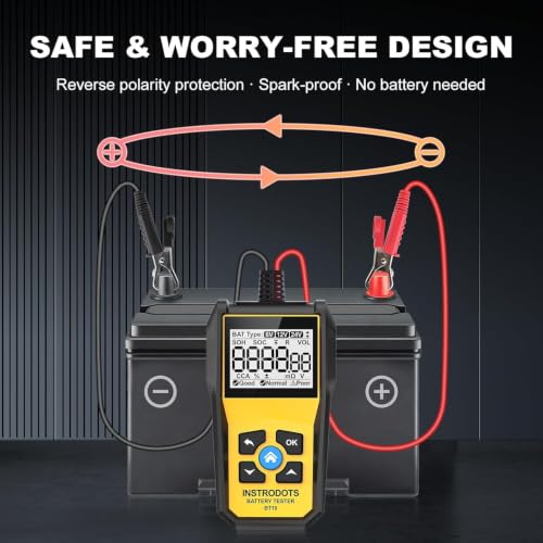 Car Battery Tester, 6V 12V 24V Automotive Battery Analyzer, 100-2000 CCA