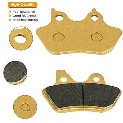Brake Pads Heavy-duty Ceramics for Harley Davidson 2000-2007 Touring Flhtcu-i Electra Glide Ultra, 2 Front + 1 Rear Replacement Brake Pads Set