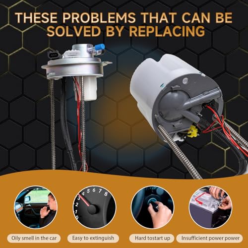 Fuel Pump Compatible with GMC Sierra 1500 2010-2013, Chevy Silverado 1500 2010-2013 V8 4.8L 5.3L 6.2L Replace E4005M FG1057 with Pressure Sensor and Seal Ring - color: E4005M