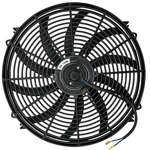 Upgraded 130 Watt Motor 12 Volt Automotive Engine Electric Radiator Cooling Fan Reversible High Performance Thermo Car Truck Cooler Best CFM (17" Inch, Single Fan) - color: Single Fan, size: 17" Inch