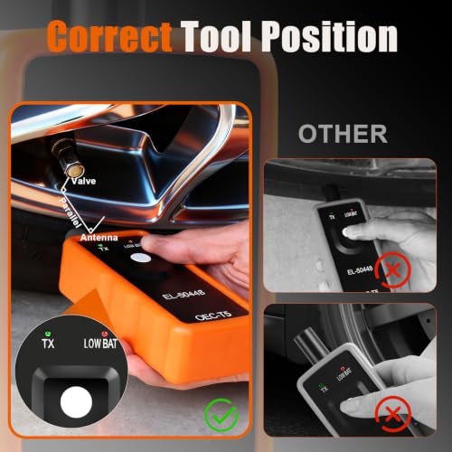 TPMS Relearn Tool w/4Pcs Tire Valve Stem Cap,TPMS Reset Tool for GM Vehicle - size: No Battery