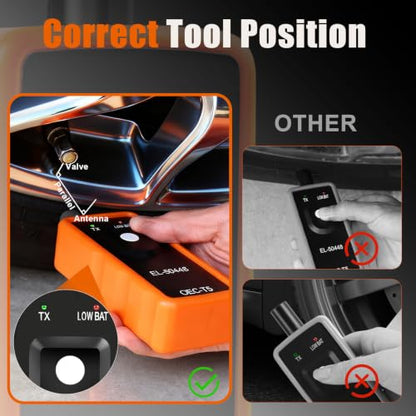 TPMS Relearn Tool w/4Pcs Tire Valve Stem Cap,TPMS Reset Tool for GM Vehicle - size: No Battery