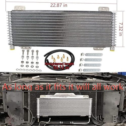 40k Transmission Oil Cooler Kit - color: Black with cover