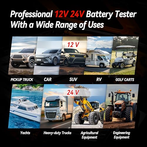 KONNWEI KW700 Car Battery Tester with Printer 12V/24V Battery Load Tester