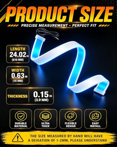 Qasim 24 Inch Daytime Running Light Strip Sequential Flow Turn Signal - size: 60CM Flash White&Amber