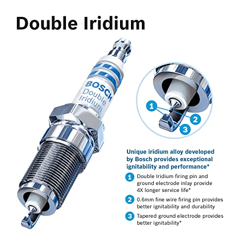 BOSCH 96301 OE Fine Wire Double Iridium Spark Plug - Pack of 4
