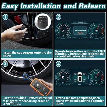 Masoll TPMS Sensor for GM Chevy Silverado Buick Cadillac GMC, DIY Install