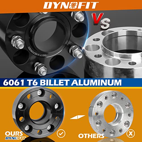 dynofit 2in Wheel Spacers 5x5 for 2007-2018 Wrangler JK/JKU, 5x127mm Hub-Centric 71.5mm Thread 1/2"-20 for 1999-2010 Grand Cherokee WJ/WK, 2005-2010 Commander XK, Real Forged Aluminum Spacer, 4Pcs - size: 2 inch - 1/2-20 Studs