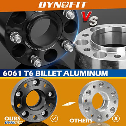 dynofit 2in Wheel Spacers 5x5 for 2007-2018 Wrangler JK/JKU, 5x127mm Hub-Centric 71.5mm Thread 1/2"-20 for 1999-2010 Grand Cherokee WJ/WK, 2005-2010 Commander XK, Real Forged Aluminum Spacer, 4Pcs - size: 2 inch - 1/2-20 Studs