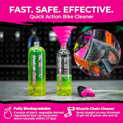 Muc-Off Drivetrain Cleaner & Degreaser Spray - size: 25.3 Fl Oz (Pack of 2)