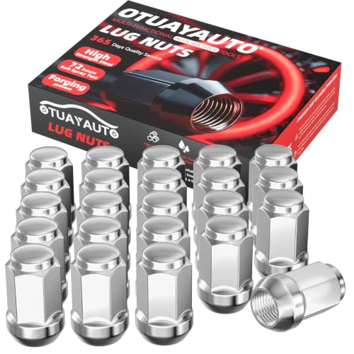 OTUAYAUTO 1/2-20 Chrome Lug Nuts 23PCS, Fit for Jeep - color: Silver, size: 1/2-20", style: 23 PCS