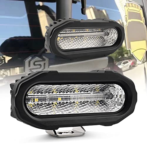 LED Third Brake Light, Rear High Mount Brake Lamp Led Tail Red and White Backup Reverse Light Universal Compatible with Off Road Truck Pickup SUV UTV Trailer, 1PC