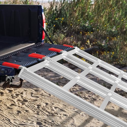 69"X50" Tri-Fold Aluminum ATV Mower Truck Loading Ramp,1500 lb Capacity