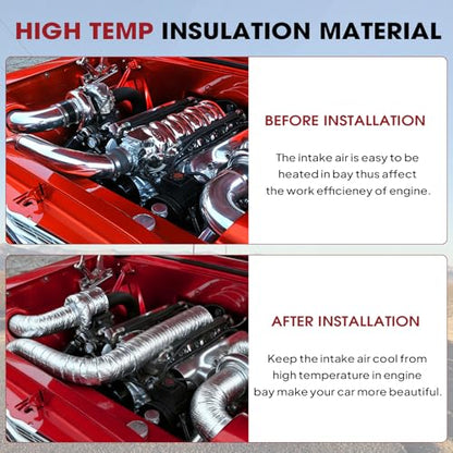 190mil Heat Shield Aluminum Foil High Temperature Mat 2300℉ Ceramic Fiber Barrier Insulation Thermal Shield Material Sheet Protection (None-Adheisive, 150"x 24") - size: 190mil-150"x 24", style: None-Backing Paper