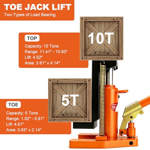 YATOINTO Toe Jack 5 Ton/10 Ton, Hydraulic Jack, Floor Jack Seal Kit for Construction Landscaping Farm Projects