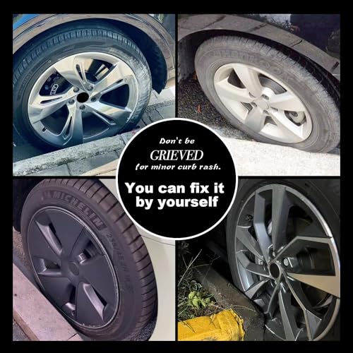 Silver Rim Touch Up Paint - Wheel Repair Kit Curb Rash, Quick And Easy Wheel Scratch Repair, Rim Paint For Car Wheel Repair - style: Silver