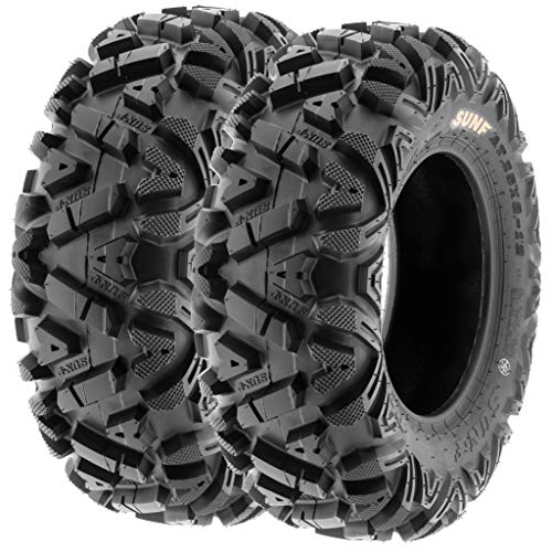Set of 2 SunF A033 Power.I AT 27x9-12 ATV UTV Off-Road Tires All-Terrain, 6 Ply Tubeless - size: 27x9-12