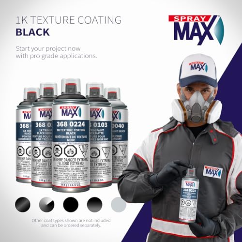 SprayMax 1K Texture Coating Black Topcoat | Professional Black Spray Paint