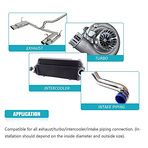 Universal 2.5" ID to 3" ID Exhaust Pipe Adapter Connector Reducer 304 Stainless Steel 2.5 Inch to 3.0 Inch 2 1/2” ID to 3.0” ID kit - size: 2.5" ID to 3" ID