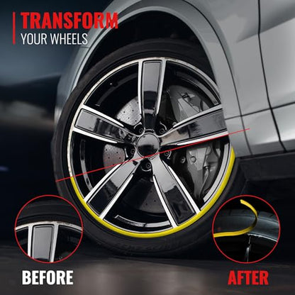 RIMiQ PROTECTiQ Universal Wheel Protection - Fits Up to 24" Rims - Yellow - color: Yellow