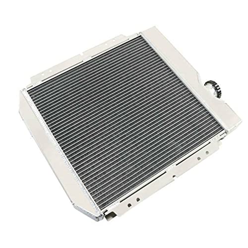 4 Row Performance Aluminium Radiator Compatible with 1960-1966 Ford Falcon Mustang Ranchero 2.4L 2.8L 3.3L 4.7L L6 V8 Gas & 1964 1965 Mercury Comet 2.8L 3.3L 4.7L - size: 4 Row Radiator w/CNC Cap
