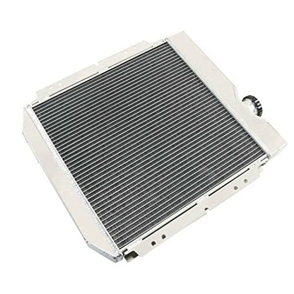 4 Row Performance Aluminium Radiator Compatible with 1960-1966 Ford Falcon Mustang Ranchero 2.4L 2.8L 3.3L 4.7L L6 V8 Gas & 1964 1965 Mercury Comet 2.8L 3.3L 4.7L - size: 4 Row Radiator w/CNC Cap