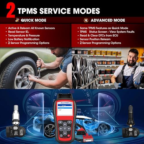 Autel MaxiTPMS TS508WF Kit, TPMS Programming Tool& 8 Rubber Valve MX-Sensor