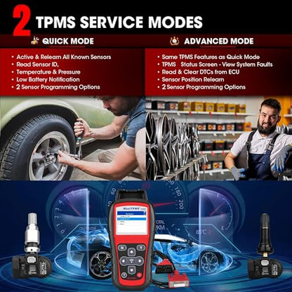 Autel MaxiTPMS TS508WF Kit, TPMS Programming Tool& 8 Rubber Valve MX-Sensor