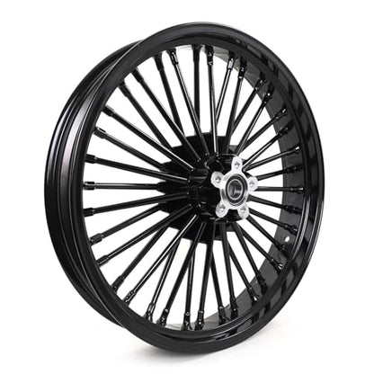 TOFR 21x3.5 Fat Spoke Black Front Wheel For Harley Touring Baggers 84-08 - color: Gloss Black, size: Front:21inch x 3.5inch