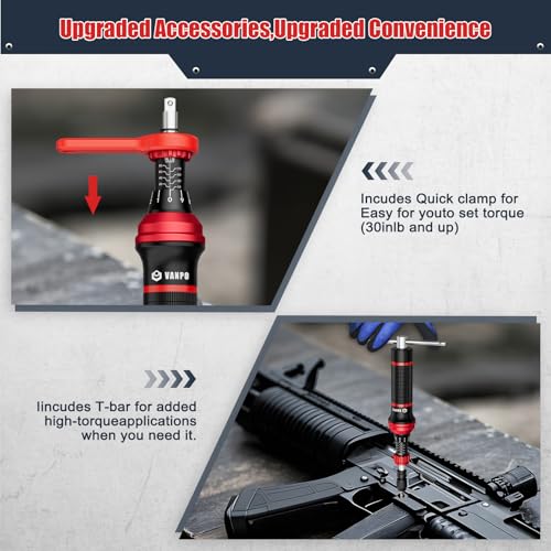 VANPO Torque Screwdriver, 10-80 In-lb, 24 Piece, Click Style for Gunsmith - size: 10-80 inlb